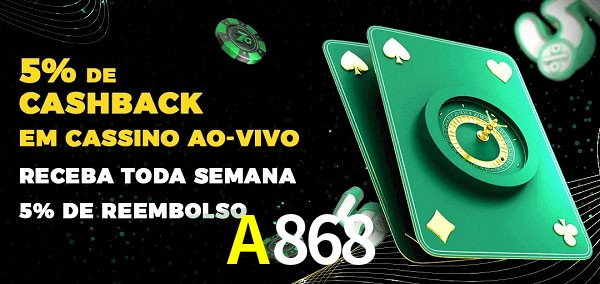 Promoções do cassino ao Vivo A868